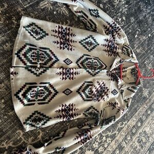 Geometric Patterned Button-Up Shirt